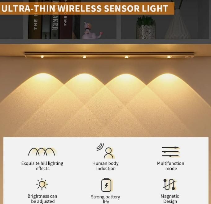 USB Rechargeble LED Motion Sensor for Cabinet